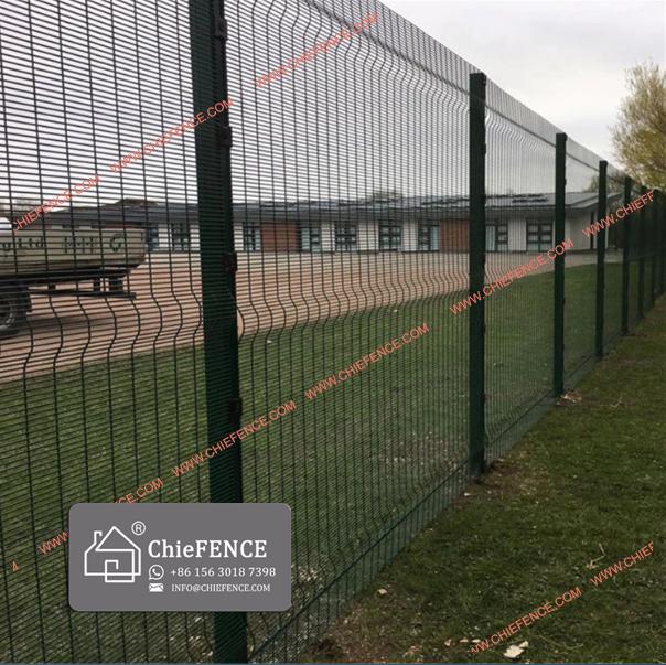 Plastic-PVC-coated-anti-climb-high-security-<a href=https://www.welded-mesh-fence.com/High-security-fence.html target='_blank'>358</a>-mesh-fencing-panels-1