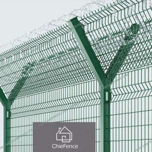 airport fence/welded mesh fence with concertina razor coil on top - 副本